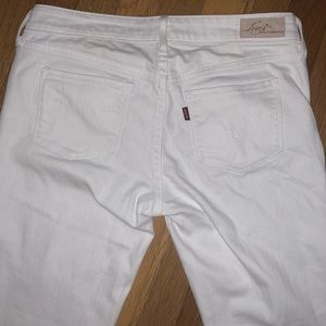 womens white levi skinny jeans
